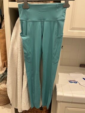 🍋High-Waist Aqua Active Leggings with Side Pockets